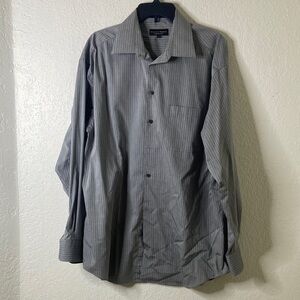 Gray Striped Dress Shirt